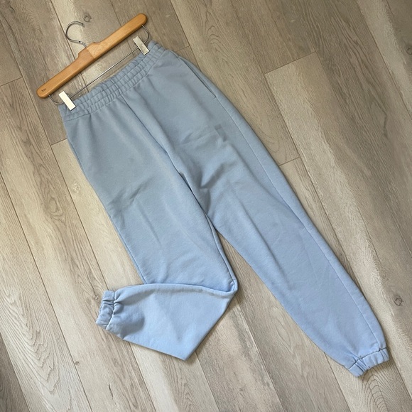 Family Clothes Brand Pants - FAM Cotton Sweatpants tapered terry womens Blue (small medium) family clothes